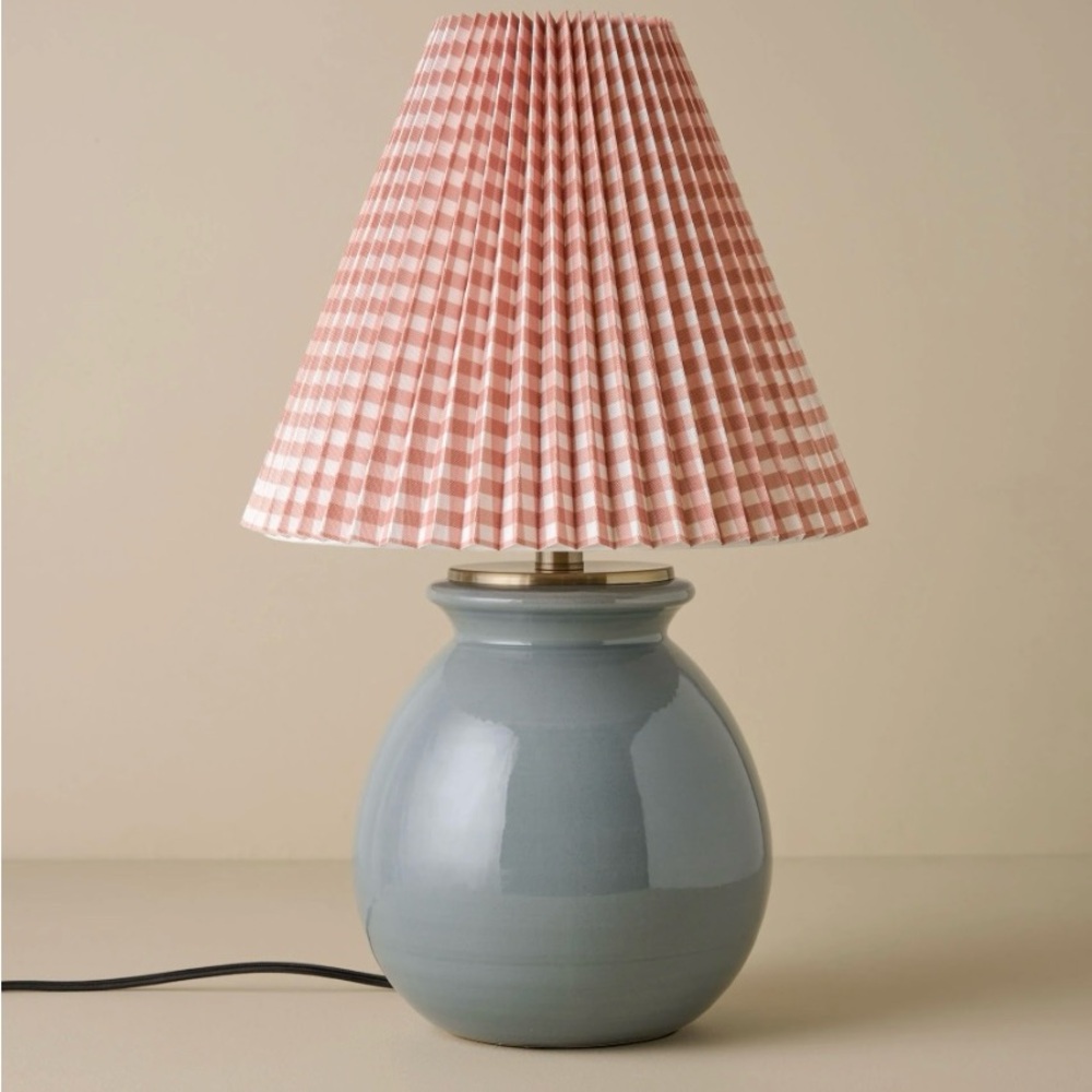 Pink and Gray Table Lamp shade
